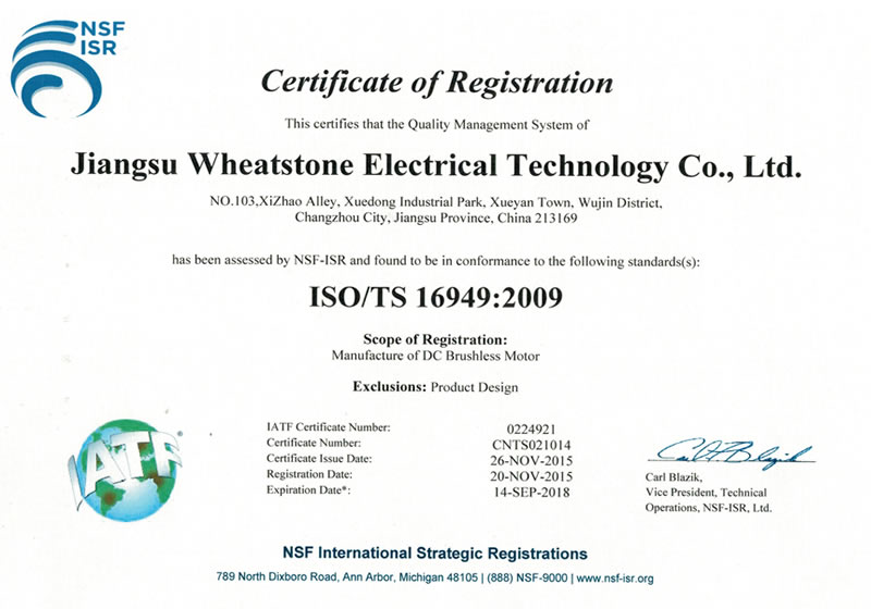 ISO/TS16949:2009證書英文版
